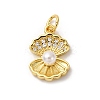 Brass Micro Pave Cubic Zirconia Pendants KK-I276-08G-1