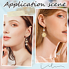 64Pcs 8 Style 304 Stainless Steel & Brass Earring Hooks & Leverback Hoop & Hoop Earrings Findings DIY-BBC0001-77-5
