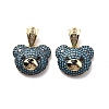 Brass Cubic Zirconia Pendants KK-G446-18G-03-2
