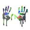 Car Decals- 1 Pcs Hand Car Hood Sticker ST-F711-2-20