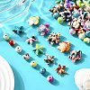 102Pcs 17 Styles Dyed Synthetic Turquoise & Magnesite Beads G-FP0001-03-1