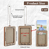 Rectangle with Word I Love You Dad Wood Hanging Photo Frame HJEW-SP0001-19A-2
