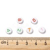 Opaque Acrylic Flat Round Beads SACR-Q100-M034-4
