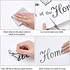 Rectangle with Word PVC Wall Stickers DIY-WH0228-130-6