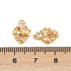 Ocean Theme Brass Micro Pave Cubic Zirconia Charms KK-F902-08T-G-3