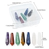 7Pcs 7 Styles Natural Mixed Gemstone Pointed Beads G-FS0005-53-5
