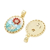 Brass Micro Pave Clear Cubic Zirconia Pendants KK-L235-05C-G-2