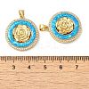 Rack Plating Brass Micro Pave Cubic Zirconia Pendants KK-P268-11B-G-4
