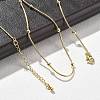 Brass Satellite Chains Necklaces for Women NJEW-D302-16G-1