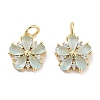 Brass Micro Pave Cubic Zirconia Charms KK-C051-01G-03-1