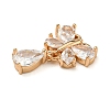 Brass Micro Pave Clear Cubic Zirconia Pendants LS-ZIRC-U003-01G-03-2