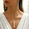 Elegant Round Plastic Imitation Pearl Pendant Necklaces & Earrings Set for Women GY5853-3