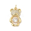 Brass Micro Pave Cubic Zirconia Pendants KK-Q068-04D-1