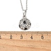 Zinc Alloy Crystal Rhinestone Sport Ball Pendant Cable Chain Necklaces LS-NJEW-U024-01P-05-5