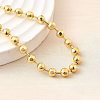 Brass Round Beads Slider Bracelets for Women BJEW-D317-13C-G-2