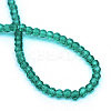 Transparent Glass Bead Strands GLAA-R166-6mm-01G-3