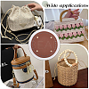 3Pcs 3 Colors Flat Round PU Leather Knitting Crochet Bags Nail Bottom Shaper Pad DIY-CL0002-14-4