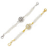 2Pcs 2 Styles Alloy Rhinestone Magnetic Clasps AJEW-JB01294-1