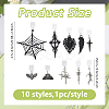 10Pcs 10 Styles Plastic Mobile Dustproof Plugs HJEW-DC00114-2