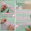 4.9~5 Yards Polyester Leaf Lace Ribbon DIY-FG0002-84-4