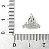 Brass Micro Pave Clear Cubic Zirconia Hoop Earring Findings KK-D369-03P-3