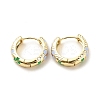 Flower Enamel Hoop Earrings EJEW-G290-03G-D-1
