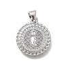 Brass Micro Pave Cubic Zirconia Pendants KK-D431-039P-1