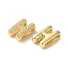 Rack Plating Brass Micro Pave Cubic Zirconia Slide Charms KK-C084-34G-H-2