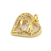 Rack Plating Brass Micro Pave Cubic Zirconia Pendants KK-G513-42G-2