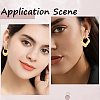 6 Pairs 6 Style 304 Stainless Steel Hoop Earrings for Women EJEW-BBC0001-96-4