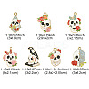 14Pcs 7 Styles Halloween Alloy Pendants ENAM-YW0004-69-3
