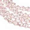 Electroplate Transparent Glass Beads Strands GL-CBA7A17-02A-03-2