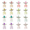 16Pcs 8 Style Glass & Acrylic & Alloy Pendants PALLOY-TA00232-1