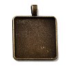Vintage Tibetan Style Alloy Pendant Cabochon Settings TIBEP-M018-98AB-NF-1