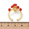 Brass Micro Pave Cubic Zirconia Cuff Rings for Women RJEW-F182-07G-5