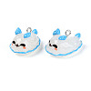 Sea Animal Theme Opaque Resin Pendants RESI-D071-04F-1