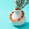 Natural Red Aventurine Beaded Stretch Bracelet BJEW-JB08879-06-2