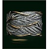 Criss Cross Alloy Crystal Rhinestone Wide Finger Rings FS-WGCE8BA-04-3