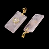 Natural Rose Quartz Faceted Pendants G-A298-01G-09-2