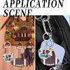6Pcs Blue Beard Keychain: Perfect Gift for Father's Day AJEW-SP0001-39-5