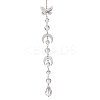 Glass Teardrop Window Hanging Suncatchers HJEW-JM04546-2