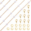DIY Plastic Pearl Beaded Chains Bracelet Necklace Making Kit DIY-TA0009-70-1