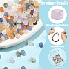 210Pcs 7 Styles Natural Flower Amazonite & Rose Quartz & Yellow Aventurine & Blue Aventurine(Dyed & Heated) & Labradorite & Red Aventurine & Lepidolite Beads G-YW0002-66-5