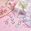 Iron Oval Link Brooch Base Settings AJEW-UN00044-01-2