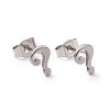 Non-Tarnish 304 Stainless Steel Question Mark Stud Earrings for Women Men LS-EJEW-G318-06P-1
