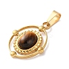 Natural Tiger Eye Pendants STAS-C120-14G-06-2