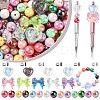 DIY Bowknot & Round & Heart Acrylic Beads Jewelry Making Findings Kits DIY-YW0010-82-1