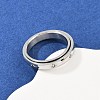 304 Stainless Steel Rhinestone Rotating Finger Rings RJEW-A074-01C-P-1