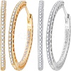 4Pcs 2 Colors Brass Hoop Earrings for Women EJEW-BBC0001-77B-1