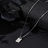 1Pc Stainless Steel Letter Rectangle Pendant Necklaces NJEW-LP0001-34Q-P-3